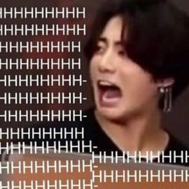meme of jeon jeongguk screaming